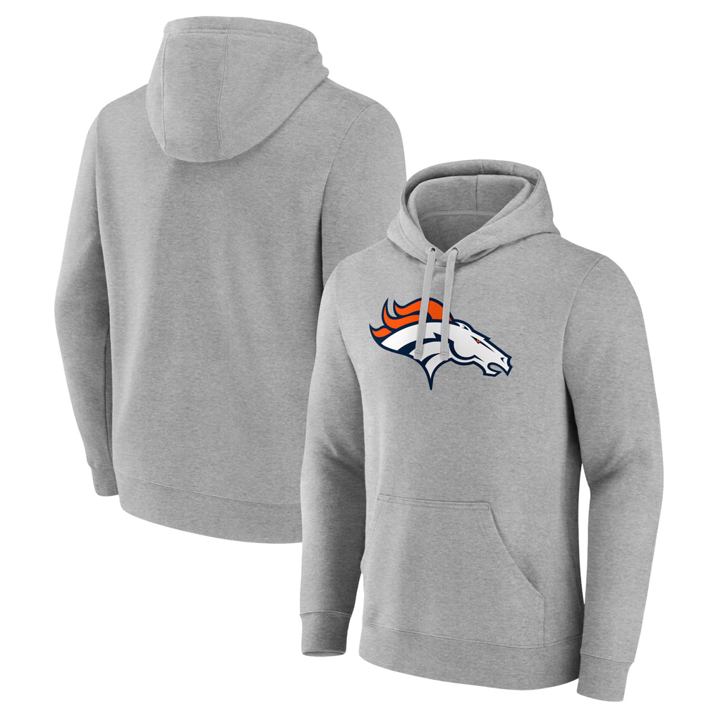 Odoa D.Broncos Gray Pullover Hoodie Limited Blank Player Stitched Jerseys