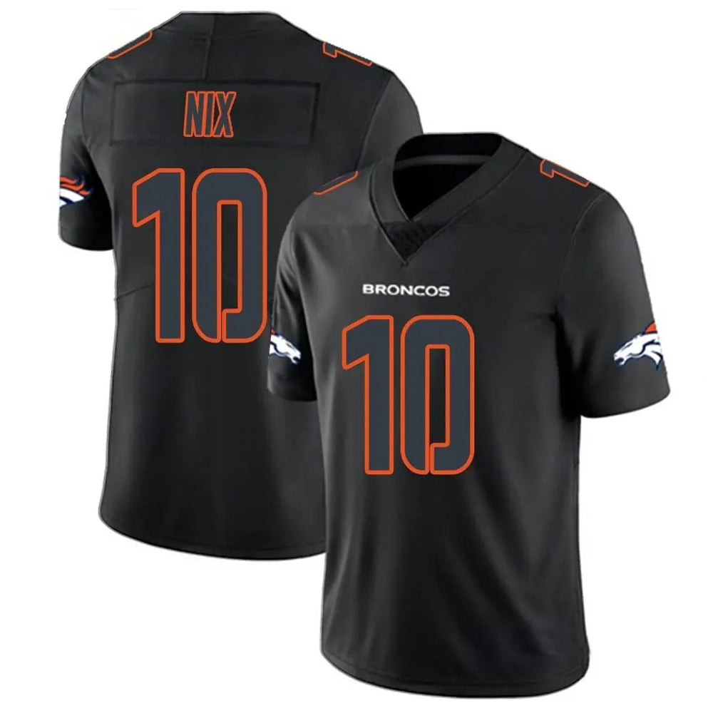Odoa D.Broncos #10 Bo Nix Player Limited Black Impact Jerseys