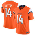 Odoa D.Broncos #14 Courtland Sutton Player Orange Vapor F.U.S.E. Limited Stitched Jerseys