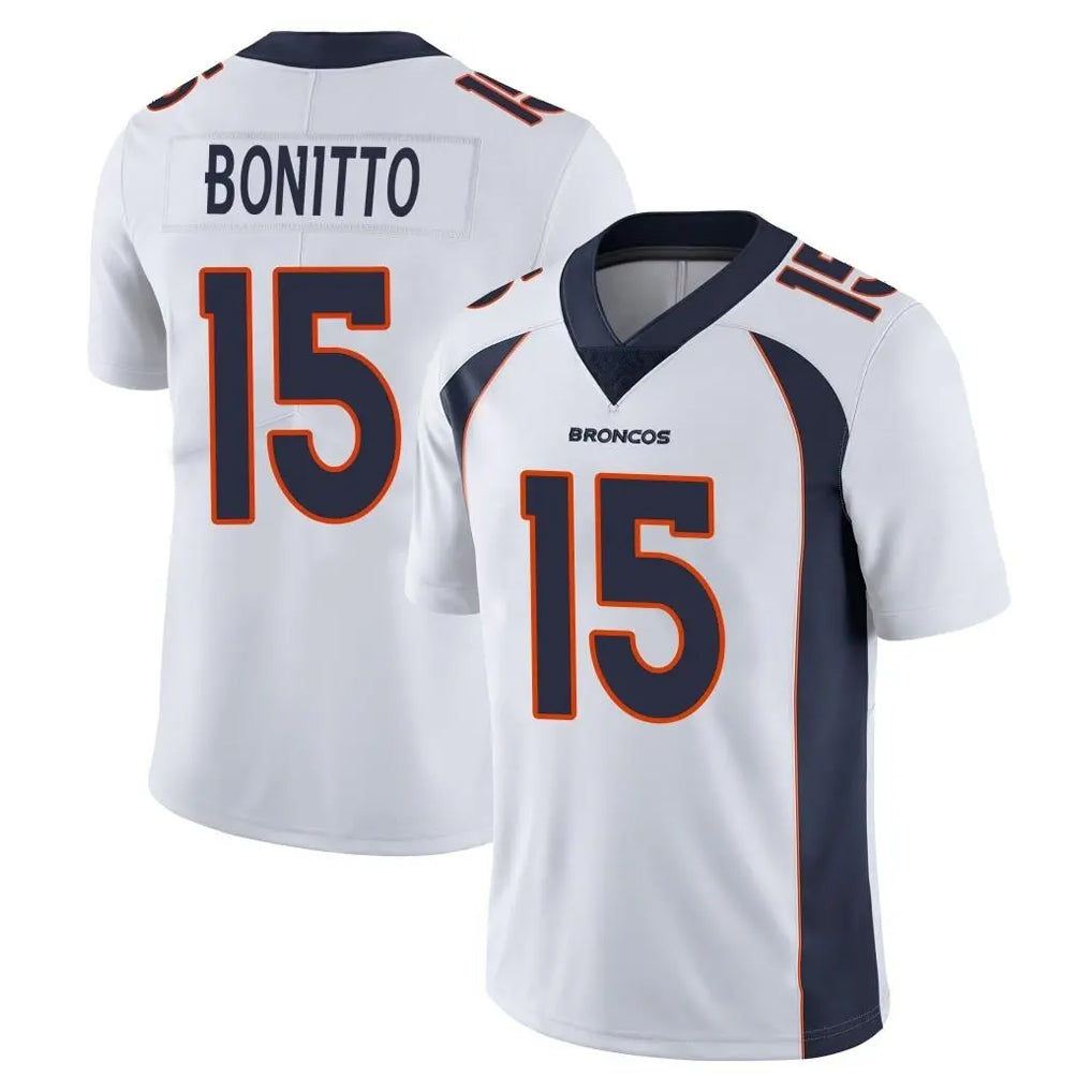 Odoa D.Broncos #15 Nik Bonitto Player White Vapor Untouchable Limited Home Game Stitched Jerseys