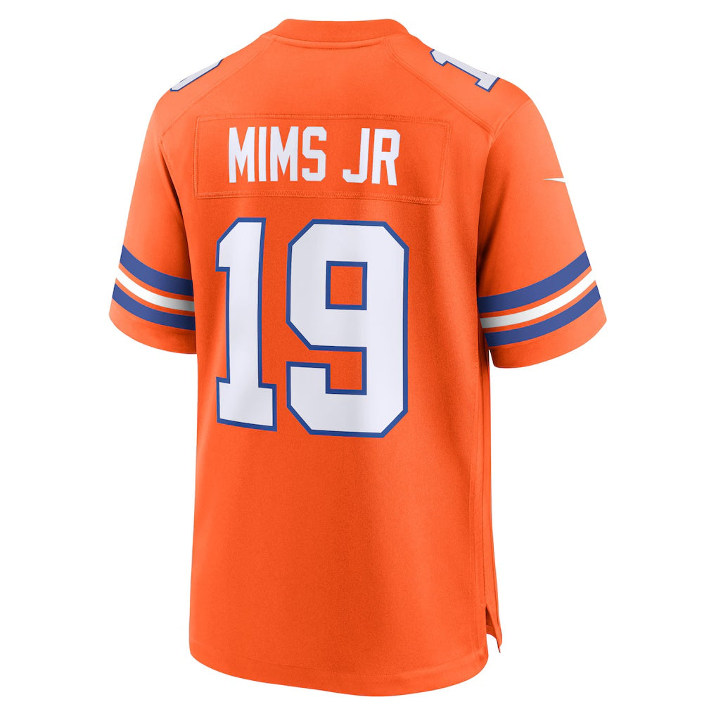 Odoa D.Broncos #19 Marvin Mims Jr Orange Mile High Collection 1977 Throwback Player Game Stitched Jerseys