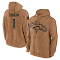 Odoa D.Broncos #1 Evan Engram Player Brown Salute to Service Hoodies Limited Game Stitched Jerseys