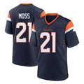 Odoa D.Broncos #21 Riley Moss Player Navy Home Game Stitched Jerseys