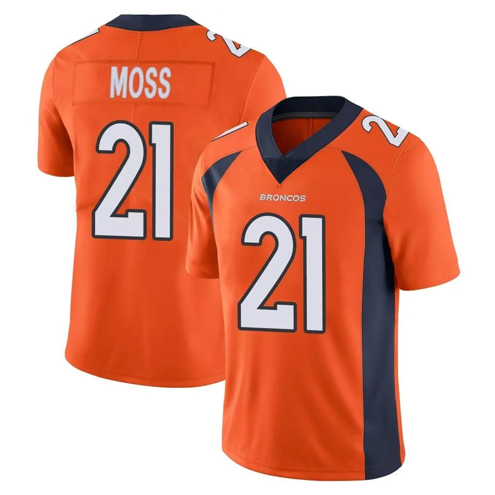 Odoa D.Broncos #21 Riley Moss Player Orange Color Vapor Untouchable Limited Game Stitched Jerseys