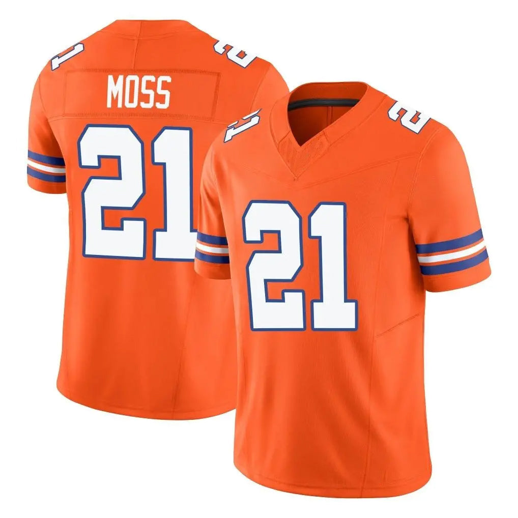 Odoa D.Broncos #21 Riley Moss Player Orange Limited Alternate Vapor F.U.S.E. Throwback Game Stitched Jerseys