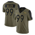 Odoa D.Broncos #99 Zach Allen Player Olive Salute To Service Limited Game Stitched Jerseys