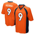 Odoa D.Broncos #9 Talanoa Hufanga Player Orange Color Home Game Stitched Jerseys
