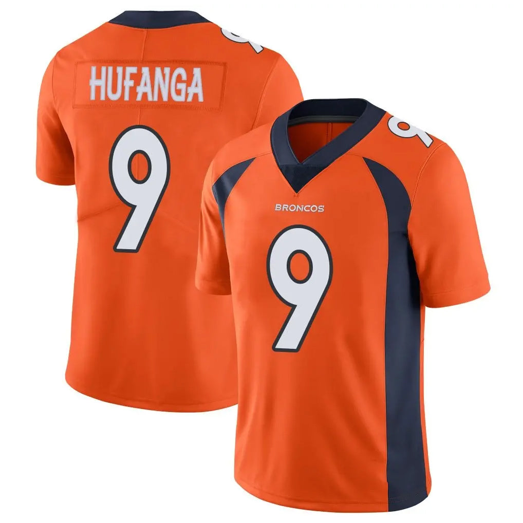 Odoa D.Broncos #9 Talanoa Hufanga Player Orange Color Vapor Untouchable Limited Game Stitched Jerseys