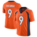 Odoa D.Broncos #9 Talanoa Hufanga Player Orange Color Vapor Untouchable Limited Game Stitched Jerseys