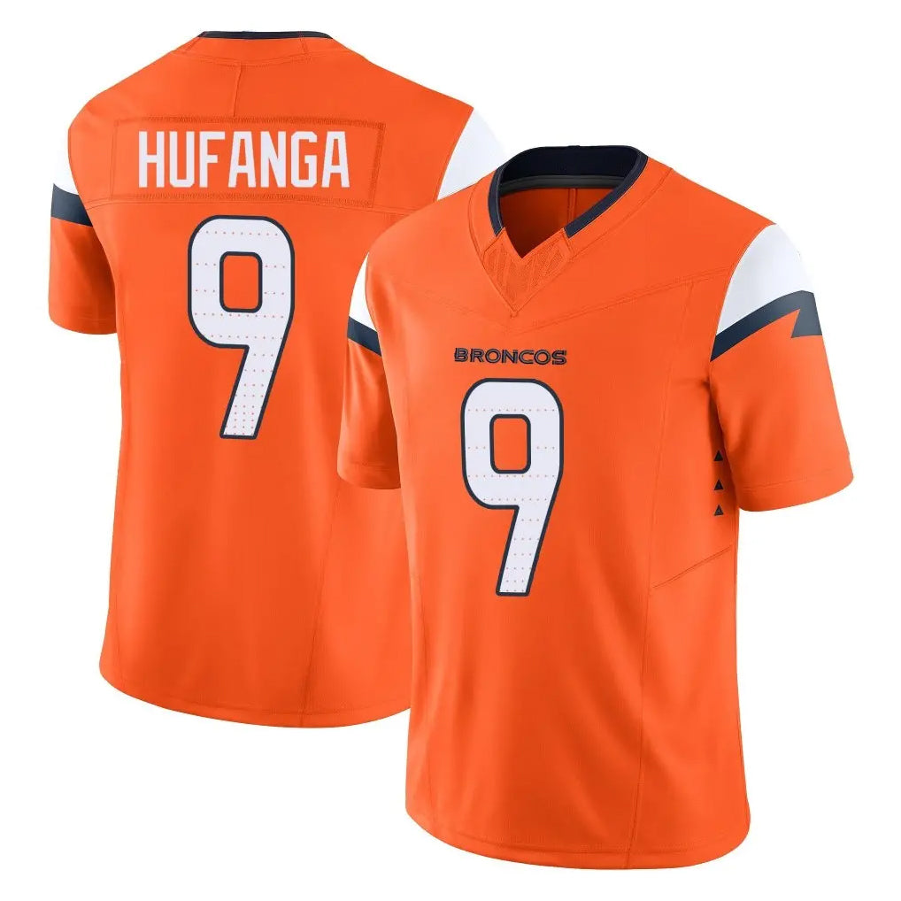 Odoa D.Broncos #9 Talanoa Hufanga Player Orange Vapor F.U.S.E. Limited Home Game Stitched Jerseys