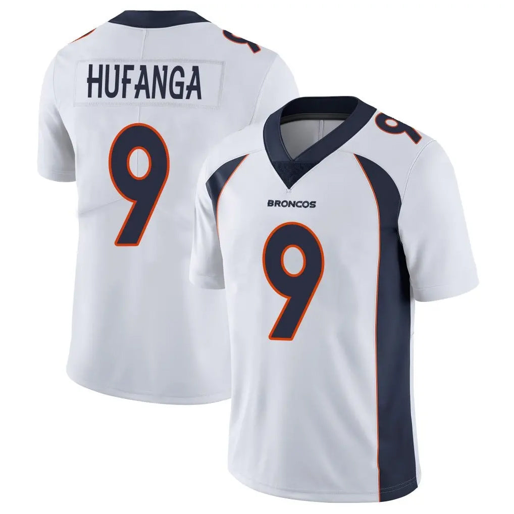 Odoa D.Broncos #9 Talanoa Hufanga Player White Vapor Untouchable Limited Home Game Stitched Jerseys