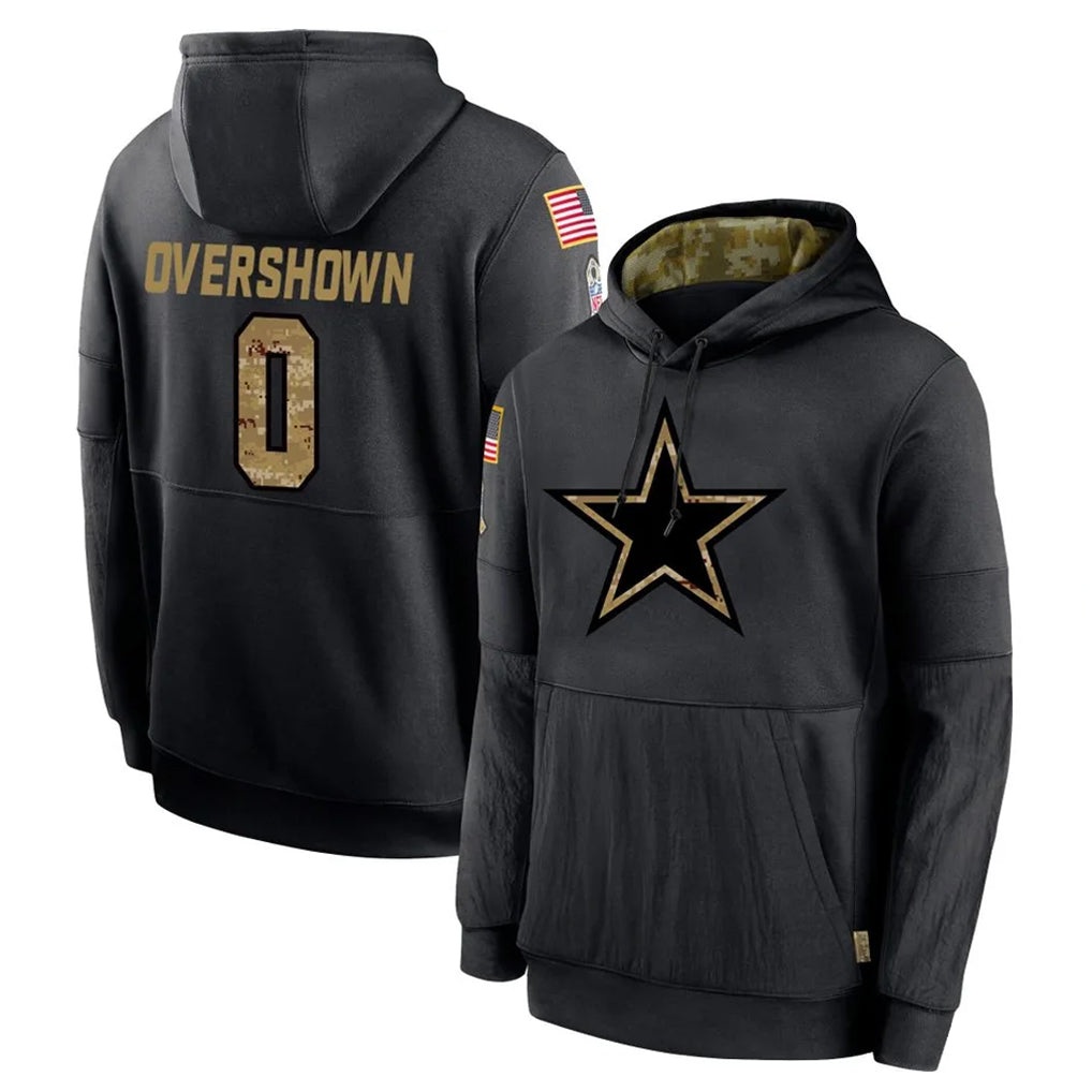 Odoa D.Cowboys #0 DeMarvion Overshown Player Black Salute to Service Pullover Hoodies Limited Stitched Jerseys