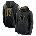 Odoa D.Cowboys #17 Brandon Aubrey Player Black Salute to Service Pullover Hoodies Limited Stitched Jerseys