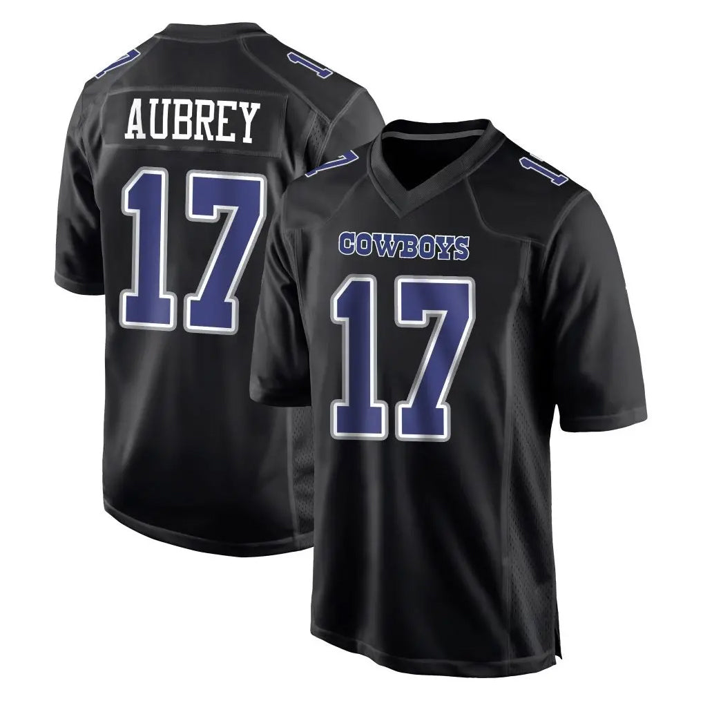 Odoa D.Cowboys #17 Brandon Aubrey Player Carbon Black Fashion Home Game Stitched Jerseys
