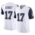 Odoa D.Cowboys #17 Brandon Aubrey Player White-Navy Limited Vapor F.U.S.E. Home Game Stitched Jerseys