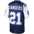 Odoa D.Cowboys #21 Deion Sanders Mitchell & Ness Navy Big & Tall 1995 Retired Player Replica Stitched Jerseys