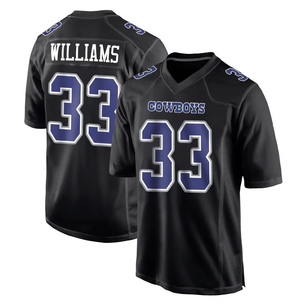 Odoa D.Cowboys #33 Javonte Williams Player Carbon Black Fashion Home Game Stitched Jerseys