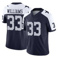 Odoa D.Cowboys #33 Javonte Williams Player Navy-White Limited Alternate Vapor F.U.S.E. Home Game Stitched Jerseys
