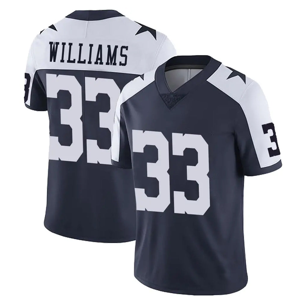 Odoa D.Cowboys #33 Javonte Williams Player Navy-White Limited Alternate Vapor Untouchable Home Game Stitched Jerseys