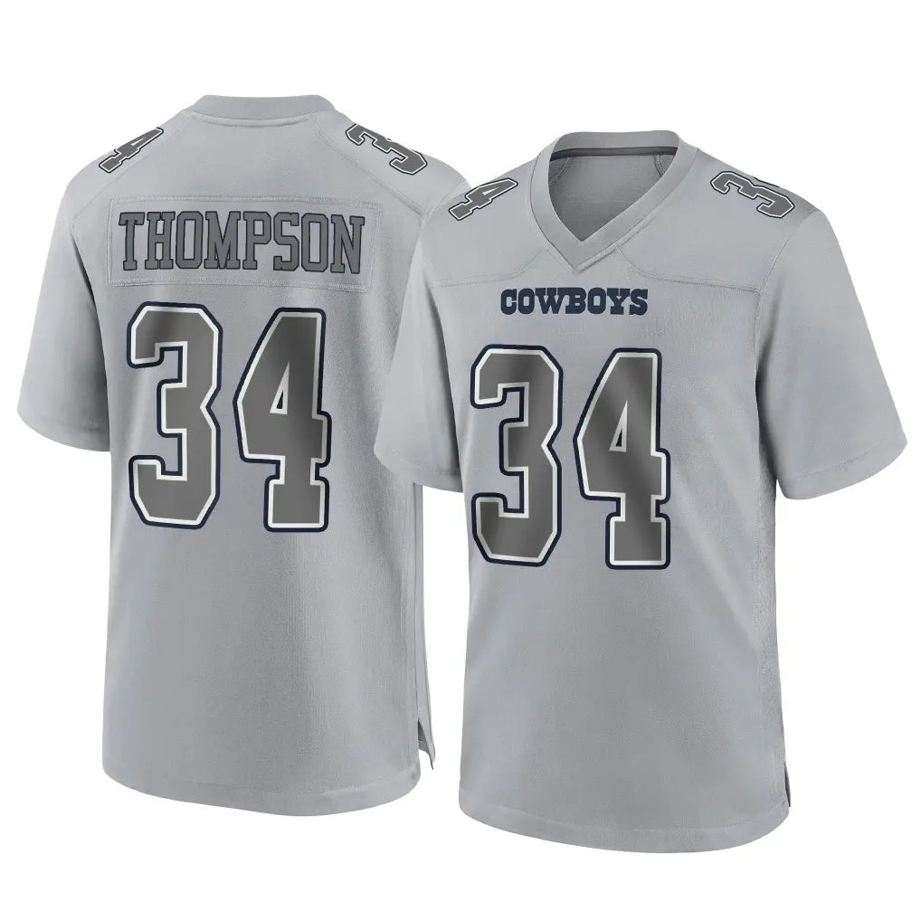 Odoa D.Cowboys #34 Jalen Thompson Player Gray Atmosphere Fashion Home Game Stitched Jerseys