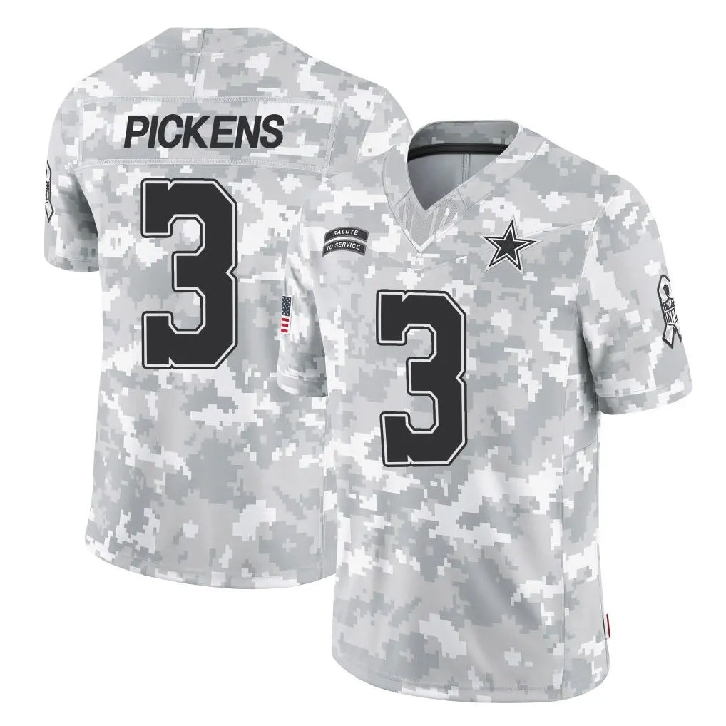Odoa D.Cowboys #3 George Pickens Player Arctic Camo Salute to Service Limited Home Game Stitched Jerseys