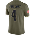 Odoa D.Cowboys #4 Dak Prescott Player Olive Salute To Service Limited Stitched Jerseys