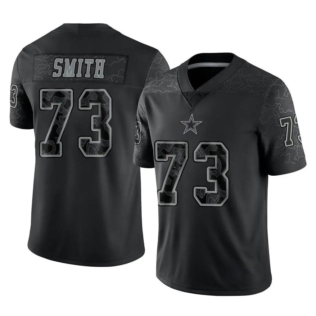 Odoa D.Cowboys #73 Tyler Smith Player Black Limited Reflective Home Game Stitched Jerseys