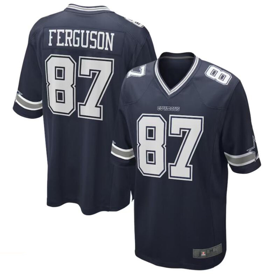 Odoa D.Cowboys #87 Jake Ferguson Navy Game Jersey American Stitched  Jerseys