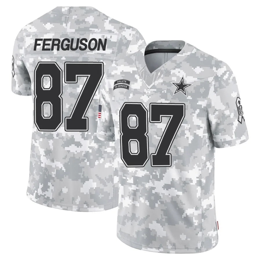Odoa D.Cowboys #87 Jake Ferguson Player Arctic Camo Salute to Service Limited Stitched Jerseys