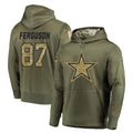 Odoa D.Cowboys #87 Jake Ferguson Player Olive Salute to Service Pullover Hoodies Home Game Stitched Jerseys