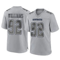 Odoa D.Cowboys #92 Quinnen Williams Player Gray Atmosphere Fashion Home Game Stitched Jerseys