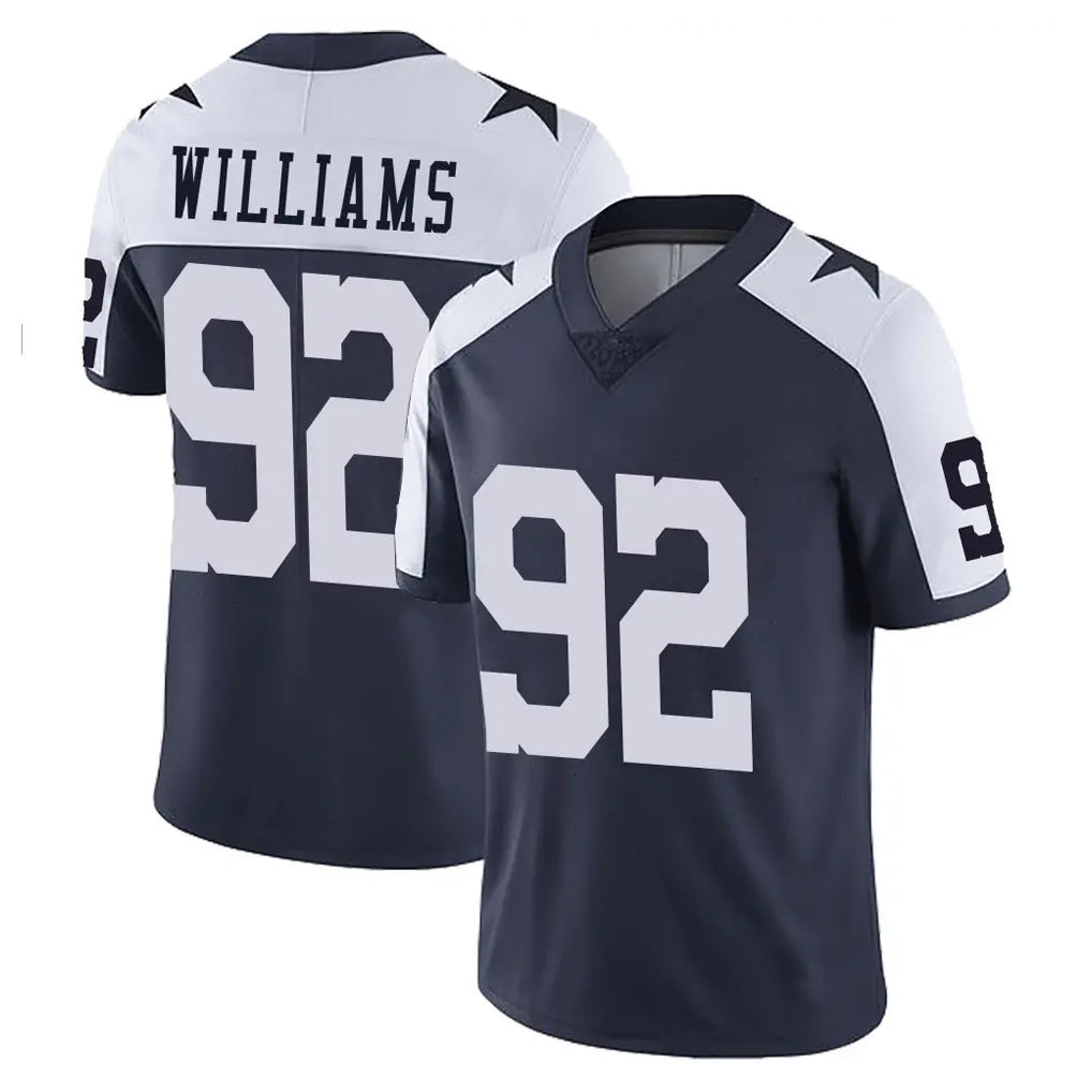 Odoa D.Cowboys #92 Quinnen Williams Player Navy-White Limited Alternate Vapor Untouchable Home Game Stitched Jerseys