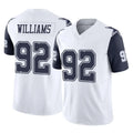 Odoa D.Cowboys #92 Quinnen Williams Player White-Navy Limited Vapor F.U.S.E. Home Game Stitched Jerseys