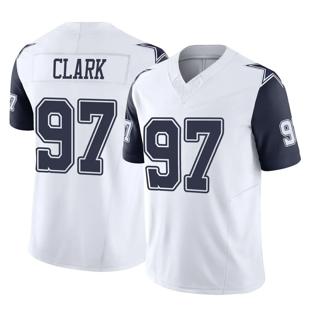 Odoa D.Cowboys #97 Kenny Clark Player White-Navy Limited Vapor F.U.S.E. Home Game Stitched Jerseys