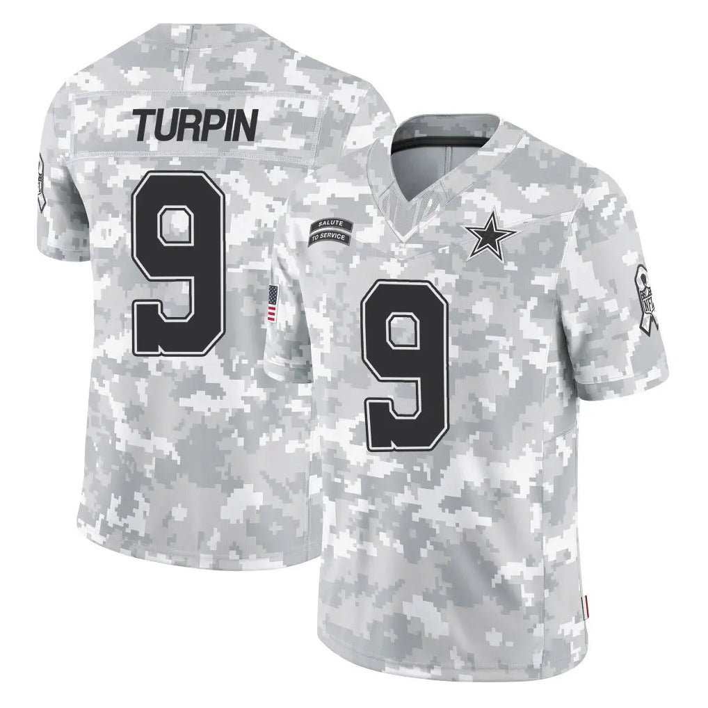 Odoa D.Cowboys #9 KaVontae Turpin Player Arctic Camo Salute to Service Limited Home Game Stitched Jerseys
