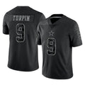 Odoa D.Cowboys #9 KaVontae Turpin Player Black Limited Reflective Home Game Stitched Jerseys