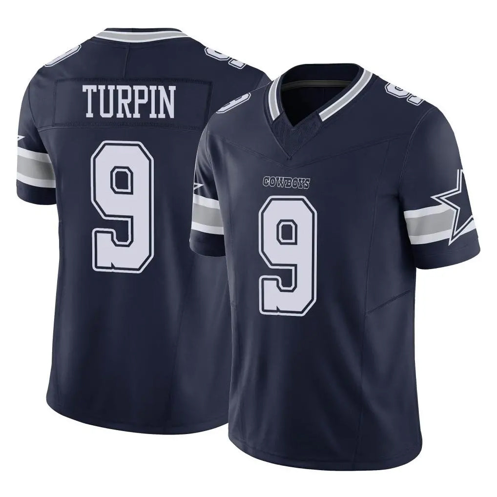 Odoa D.Cowboys #9 KaVontae Turpin Player Navy Limited Vapor F.U.S.E. Home Game Stitched Jerseys