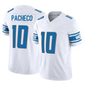 Odoa D.Lions #10 Isiah Pacheco Player White Vapor F.U.S.E. Limited Home Game Stitched Jerseys