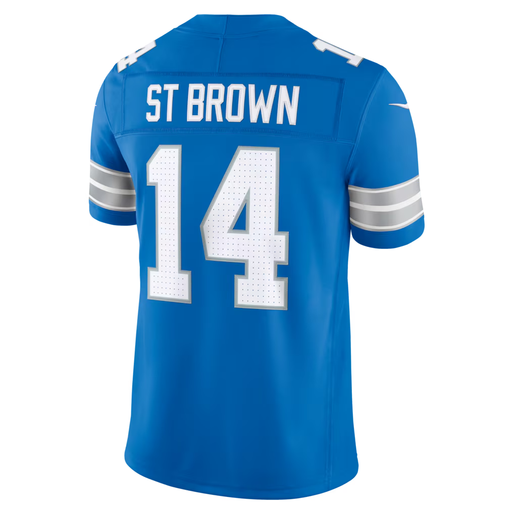 Odoa D.Lions #14 Amon-Ra St. Brown Blue Team Vapor F.U.S.E. Stitched Limited Jerseys