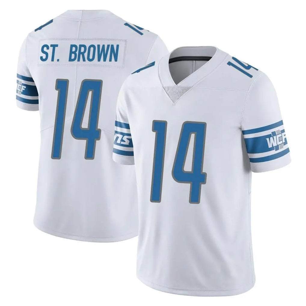 Odoa D.Lions #14 Amon-Ra St. Brown Player White Limited Vapor Untouchable Home Game Stitched Jerseys