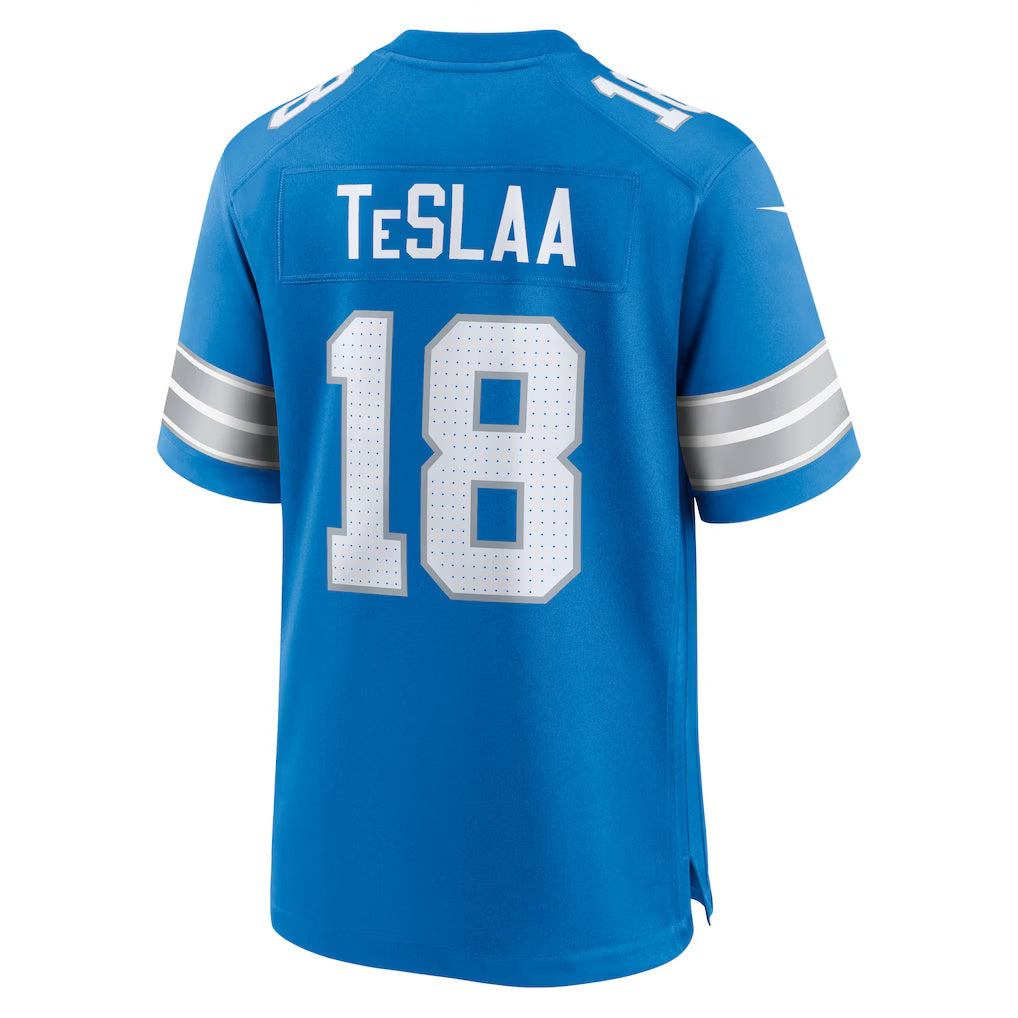 Odoa D.Lions #18 Isaac TeSlaa Blue Game Player Jersey