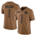 Odoa D.Lions #1 Jameson Williams Player Brown Salute To Service Limited Stitched Jerseys