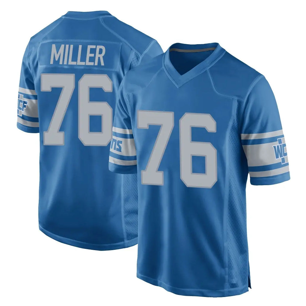 Odoa D.Lions #76 Blake Miller Player Blue Vapor Untouchable Throwback Game Stitched Jerseys