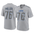 Odoa D.Lions #76 Blake Miller Player Gray Atmosphere Fashion Home Game Stitched Jerseys