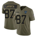 Odoa D.Lions #87 Sam LaPorta Player Olive 2025 Salute To Service Limited Home Game Stitched Jerseys