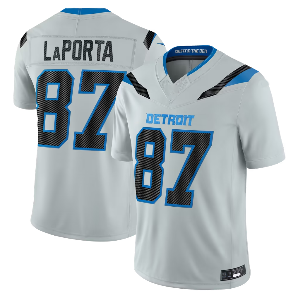 Odoa D.Lions #87 Sam LaPorta Silver 2026 Rivalries Collection Limited Stitched Jerseys