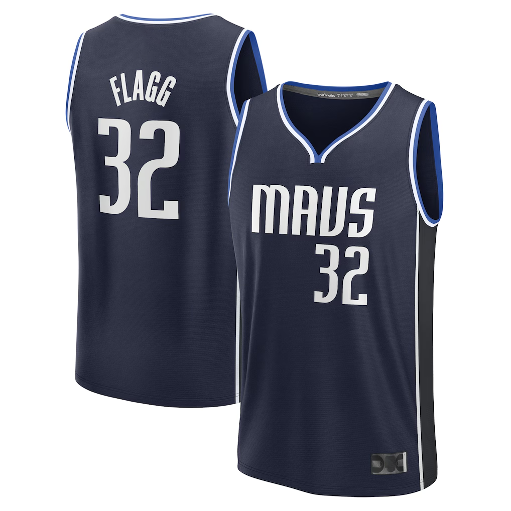 Odoa D.Mavericks #32 Cooper Flagg Navy 2025 Draft First Round Pick Fast Break Replica Jerseys - Statement Edition
