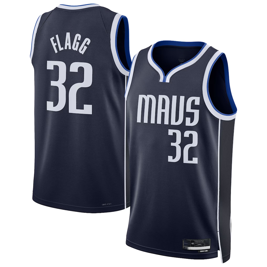 Odoa D.Mavericks #32 Cooper Flagg  Navy Swingman Jerseys - Statement Edition