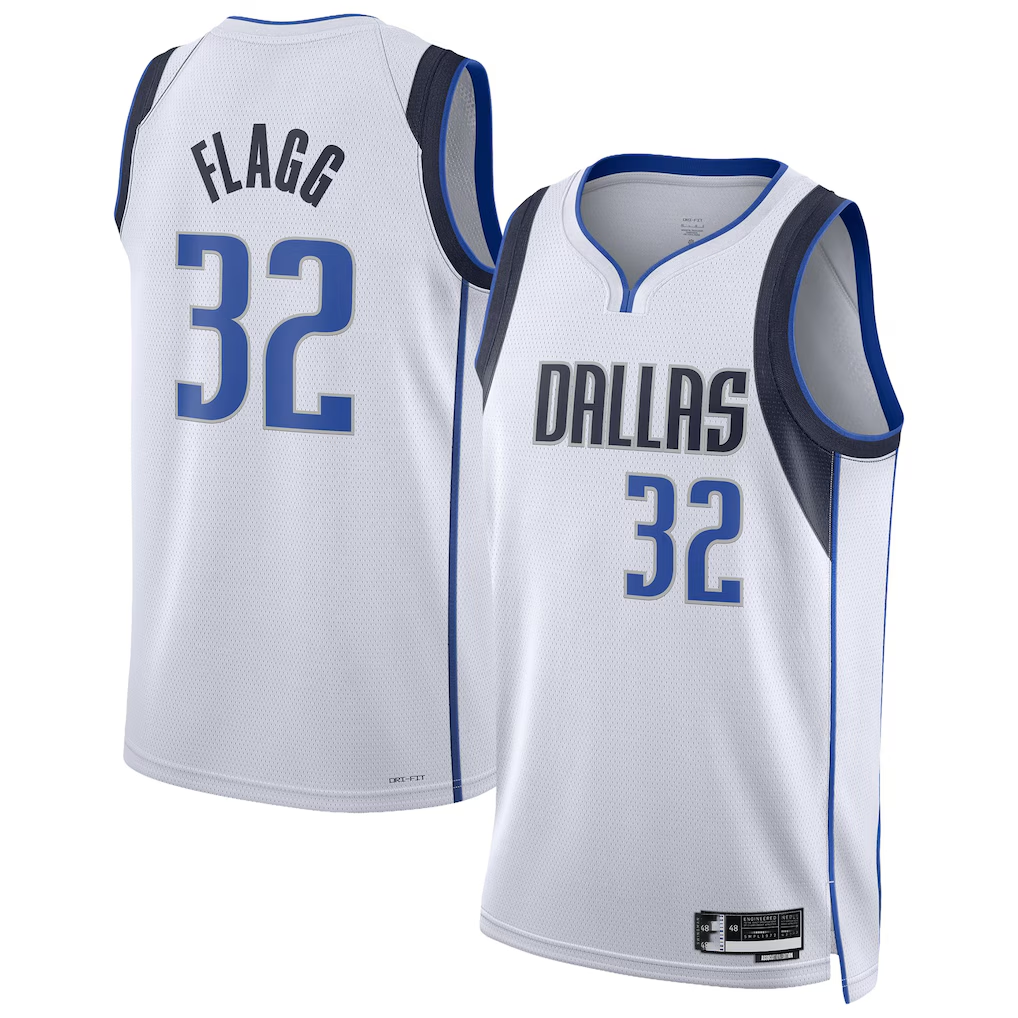 Odoa D.Mavericks #32 Cooper Flagg White Swingman Player Jerseys - Association Edition