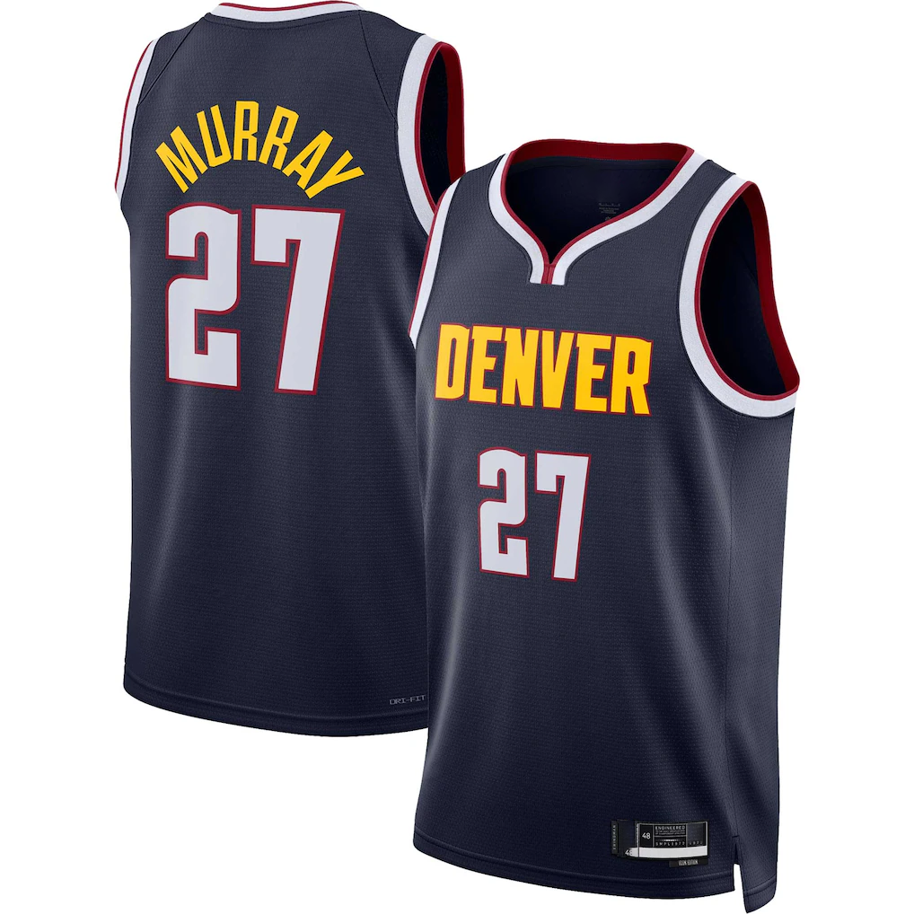 Odoa D.Nuggets #27 Jamal Murray Navy Swingman Jerseys - Icon Edition